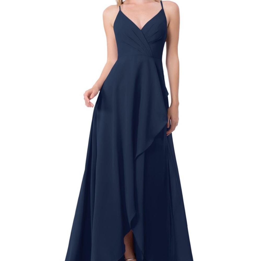 Azazie Musa Bridesmaid/Formal Dress Dark Navy Size A2